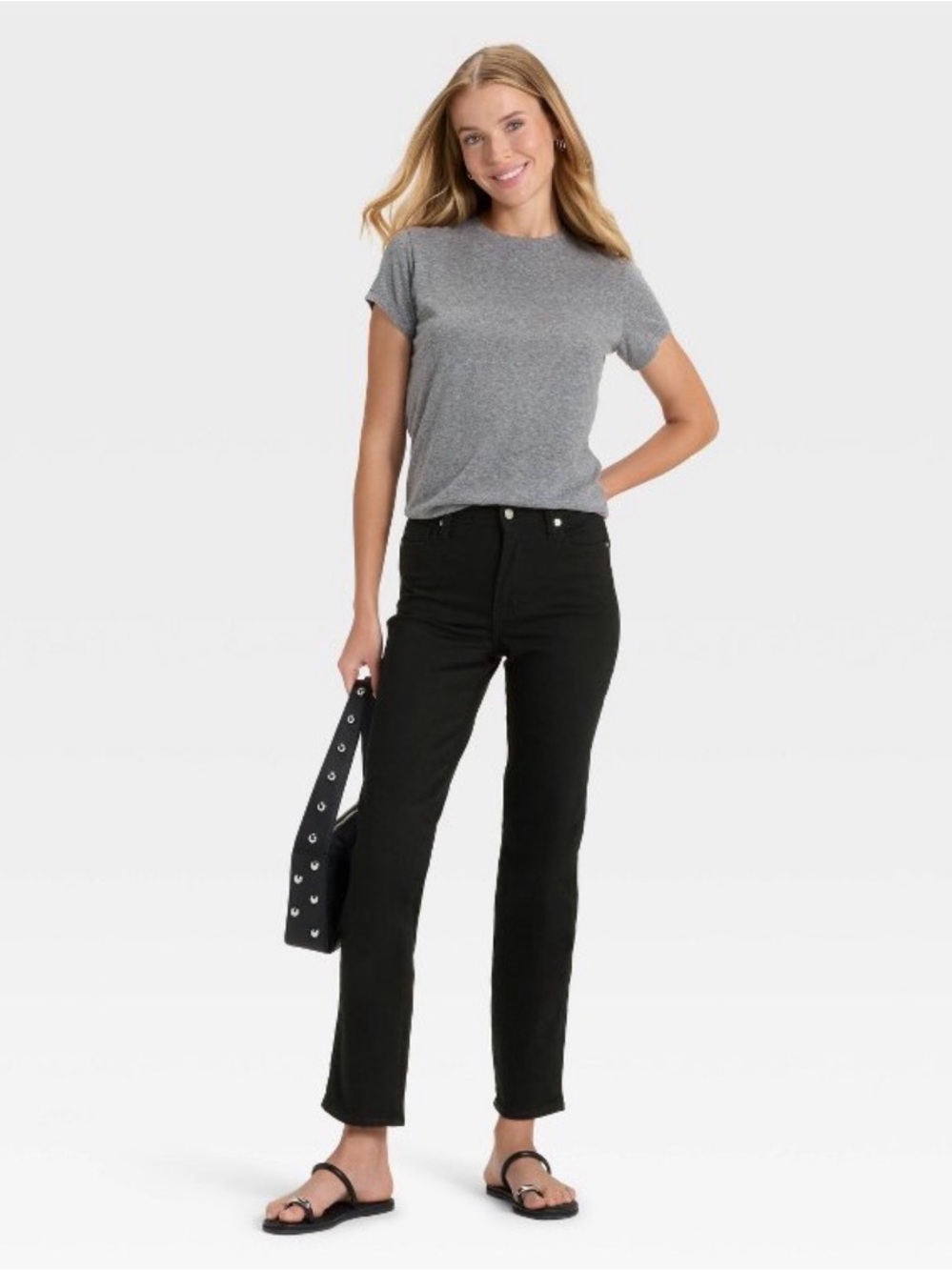 Universal Thread Black Straight-Leg Women's Jeans